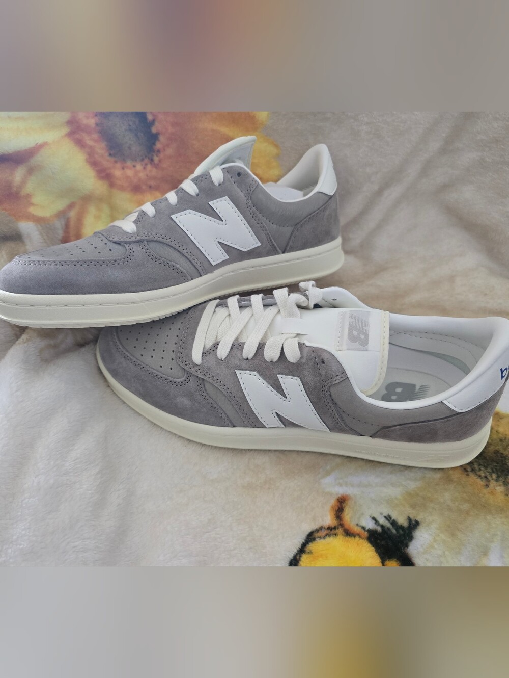 New Balance Men's Grey Suede Casual Sneakers